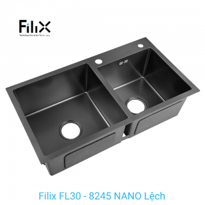 Chậu rửa Filix FL 30-8245 NANO Lệch